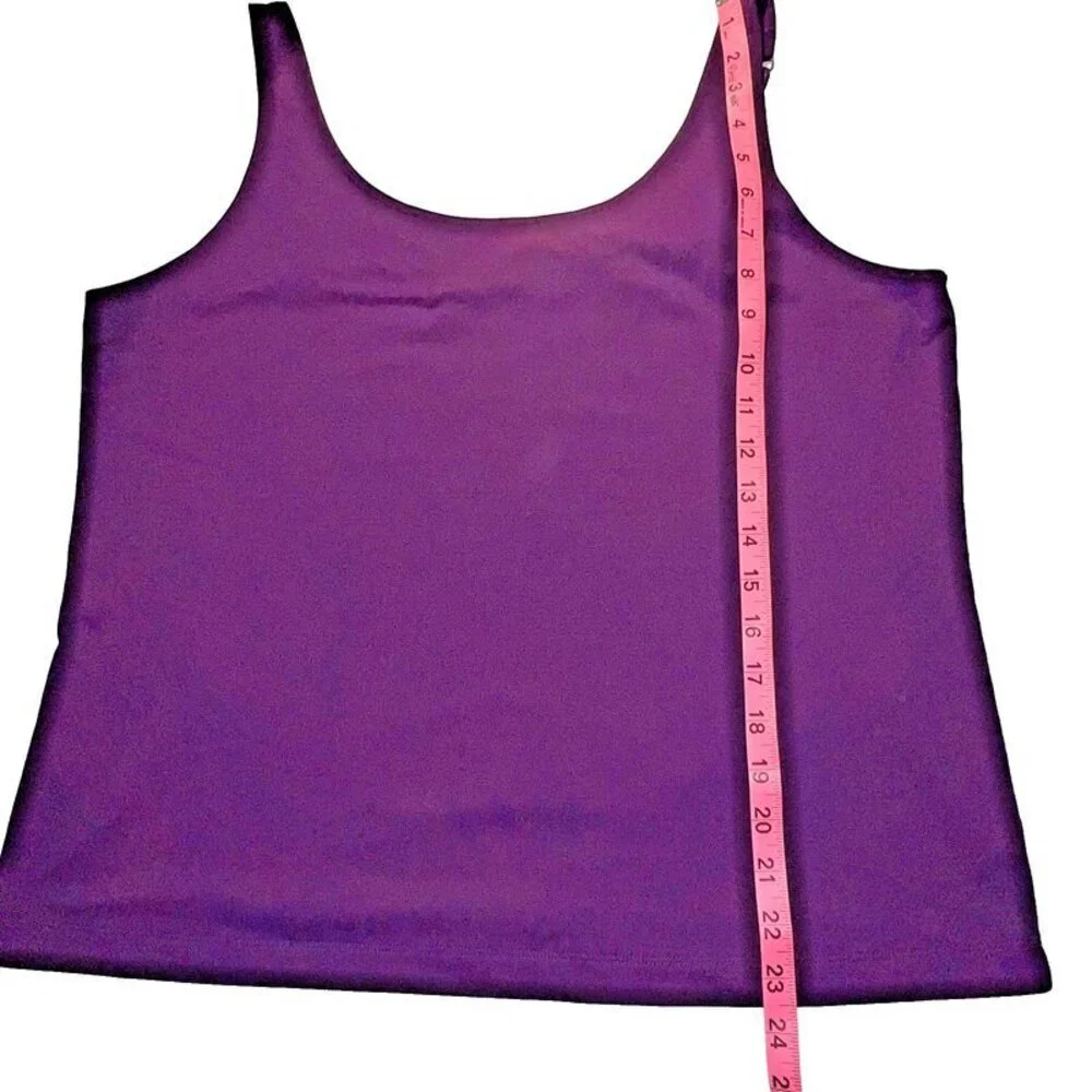 Chico's - Women's Size XL Tank Top Scoop Neck Strap Sleeve Purple Stretch - Picture 5 of 7